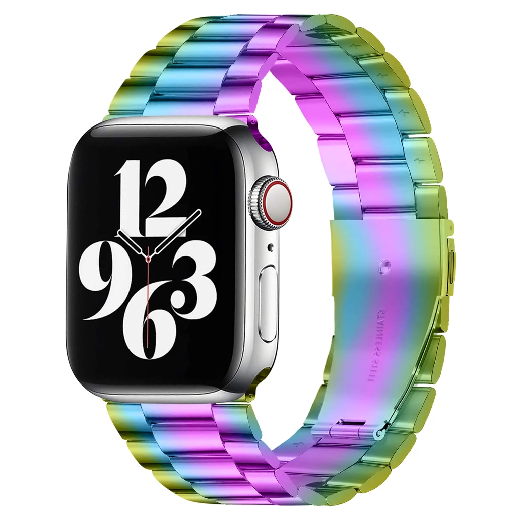 Xprotector XPRO™ Apple Watch rozsdamentes vastag acél szíj szivárvány Apple Watch 38mm / 40mm / 41mm / 42mm (S10) készülékhez