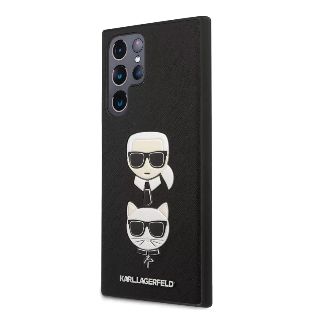 Karl Lagerfeld tok fekete (KLHCS22LSAKICKCBK) Samsung S22 Ultra készülékhez