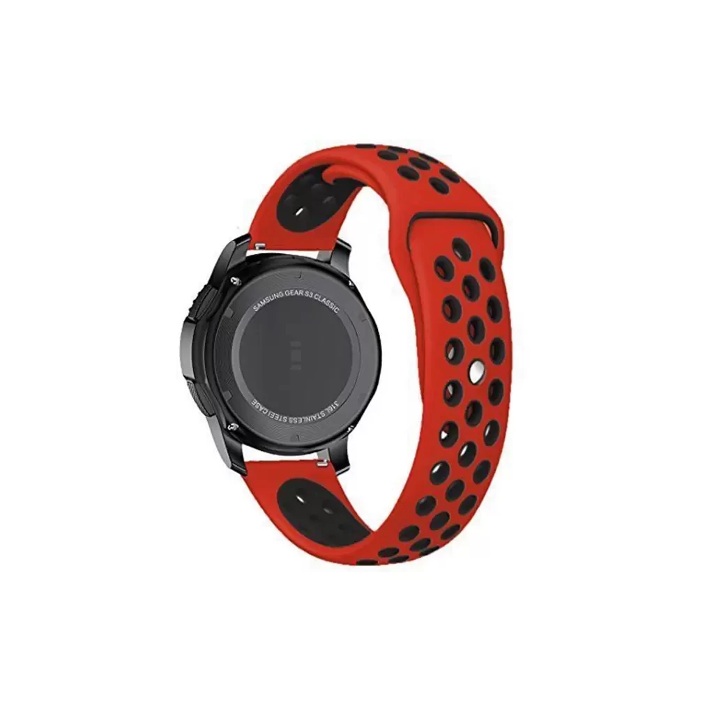 Xprotector XPRO™ Samsung Galaxy Watch / Gear S3 lélegző szíj piros / fekete S méret 22mm