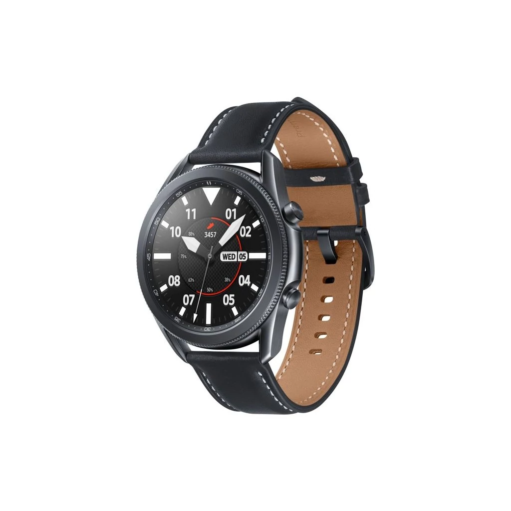 Xprotector XPRO™ Samsung Galaxy Watch 3 41mm / Watch 4 40mm / Watch 4 42mm / Watch 4 44mm / Watch 4 46mm bőr szíj fekete, fekete varrással 20mm