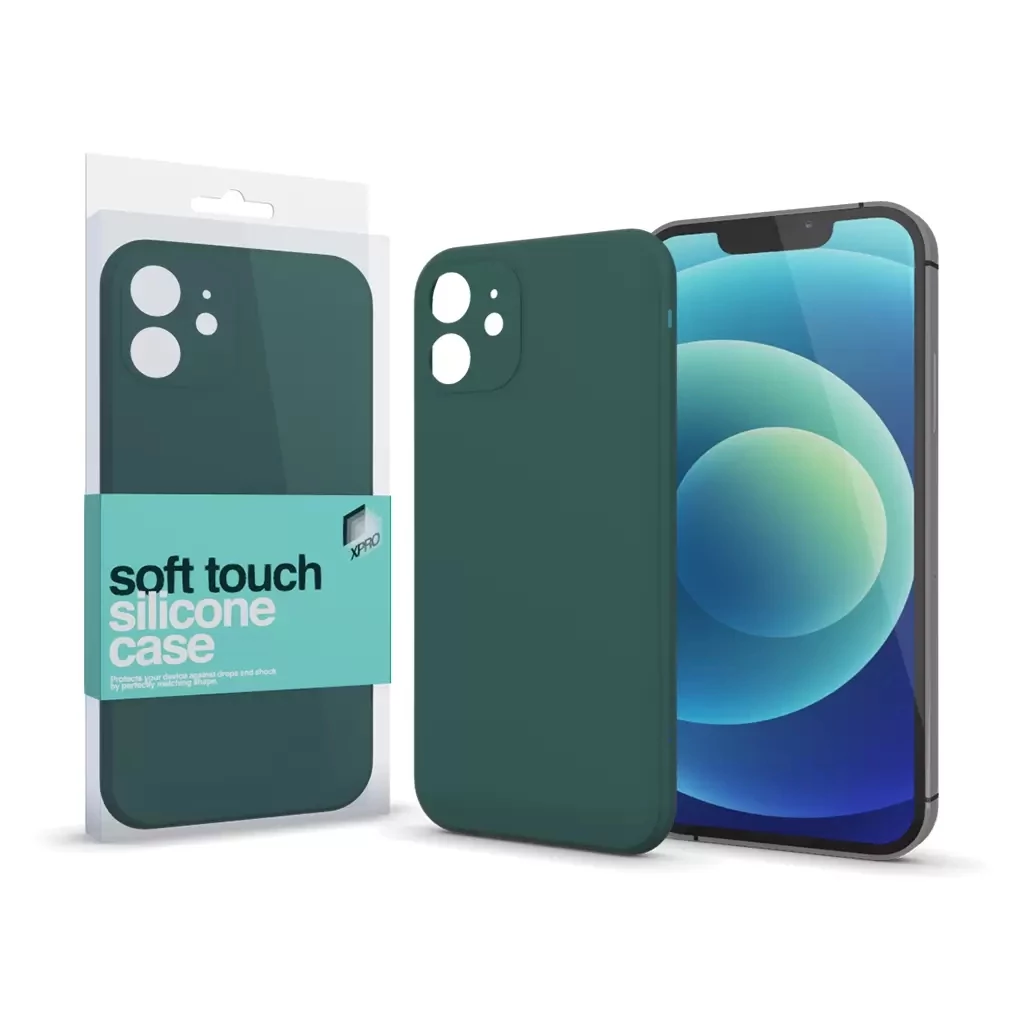 Xprotector XPRO™ Soft Touch szilikon tok Slim sötétzöld Apple iPhone 13 Pro készülékhez