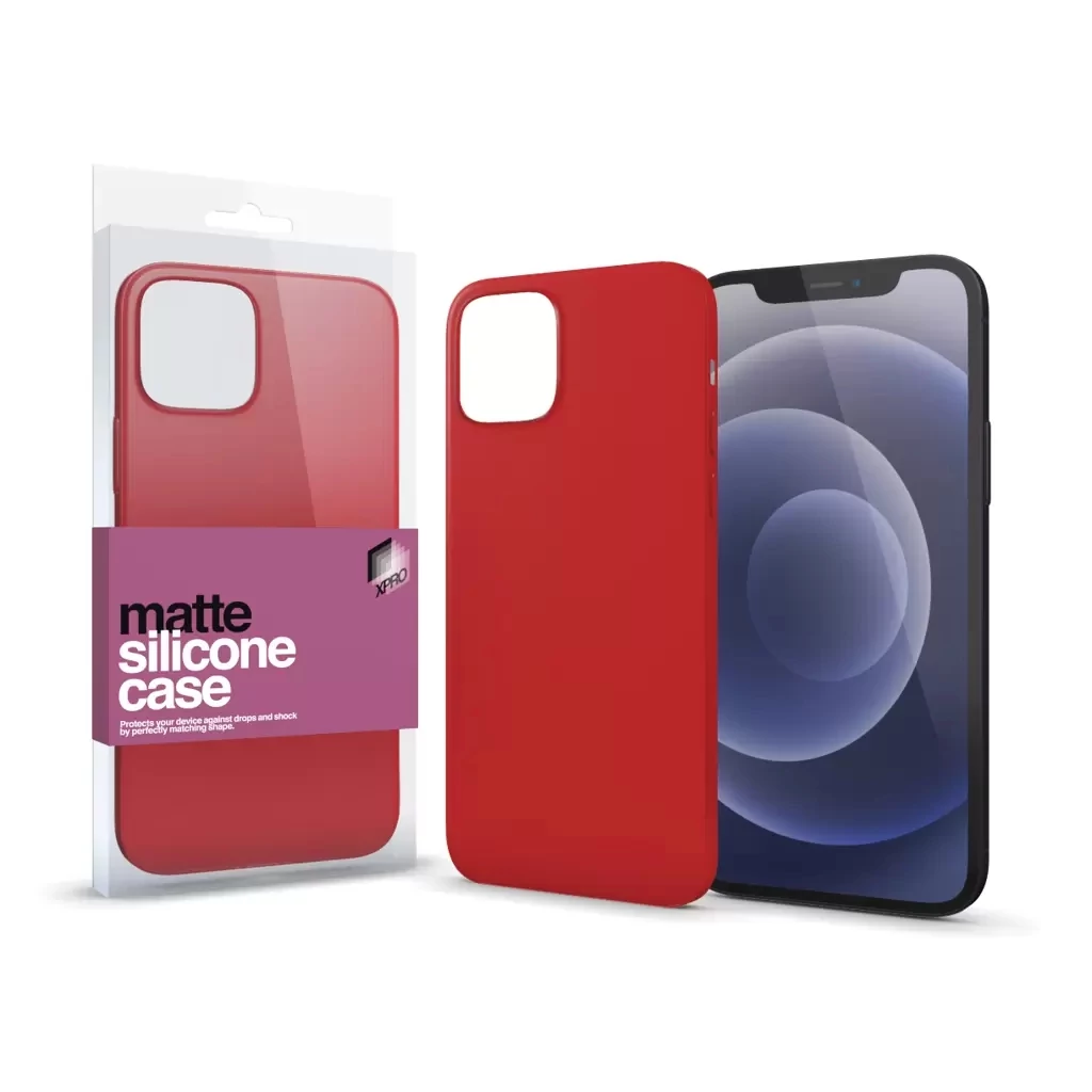 Xprotector XPRO™ Szilikon matte tok ultravékony korall piros Apple iPhone 13 készülékhez