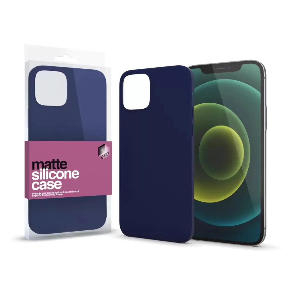 Xprotector XPRO™ Szilikon matte tok ultravékony sötétsötétkék Apple iPhone 13 Pro készülékhez