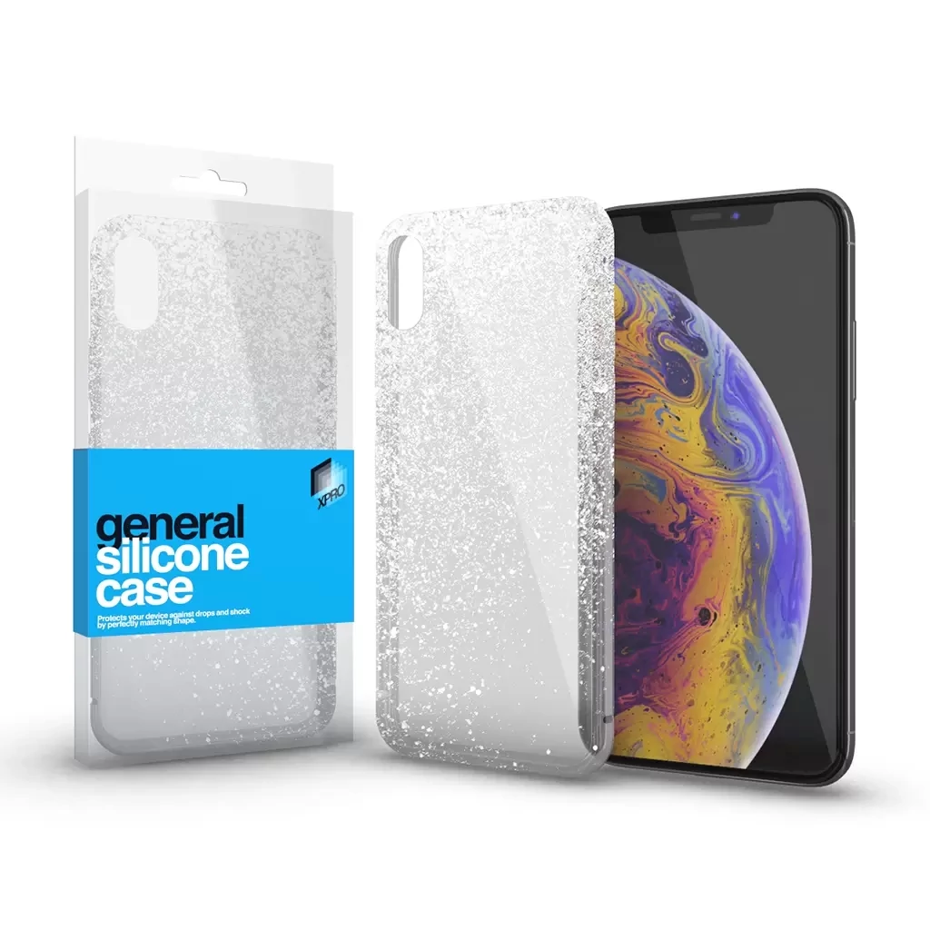 Xprotector XPRO™ Szilikon tok ultravékony csillámos átlátszó Samsung Galaxy S21+ készülékhez