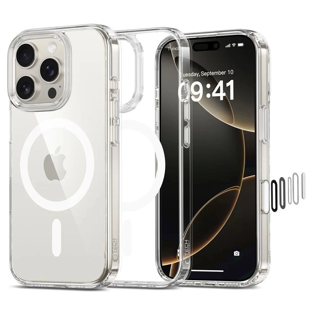 Tech-Protect FLEXAIR MAGSAFE CC átlátszó tok Apple iPhone 16 Pro készülékhez