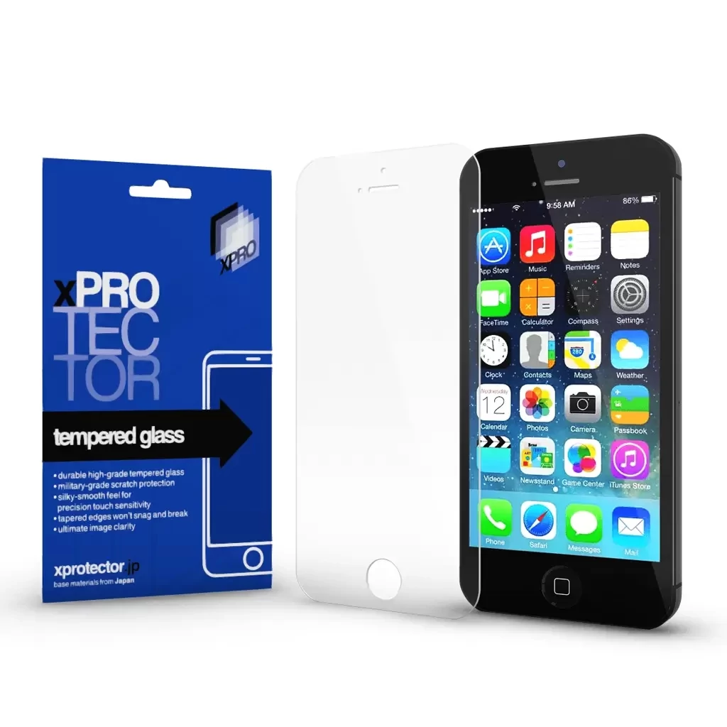 Xprotector XPRO™ Tempered Glass 0.33mm kijelzővédő üveg / üvegfólia Apple iPhone 5 / 5S / SE 2016 / 5C készülékhez
