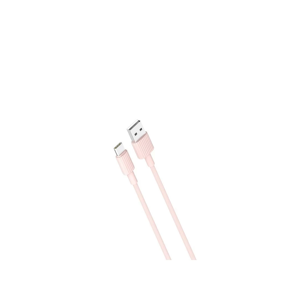 XO NB156 kábel USB-A - USB-C 1,0 m 2,4A pink