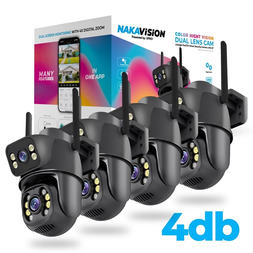 Xprotector NAKAVISION by XPRO™ C1 Okos IP kamera - FEKETE - 4 darabos szett