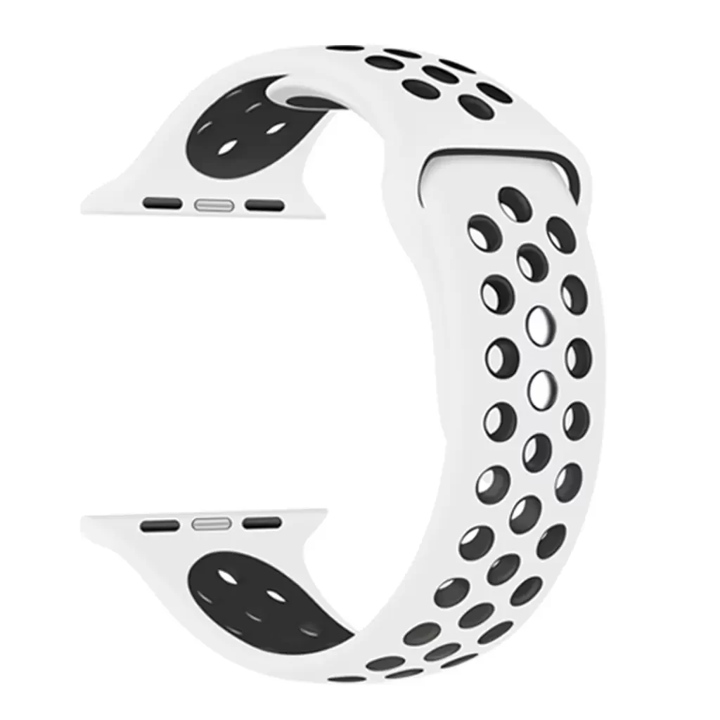 Xprotector XPRO™ Apple Watch lélegző sport szíj Fehér / Fekete Apple Watch 42mm (S1-S3) / 44mm / 45mm / 46mm / 49mm készülékhez