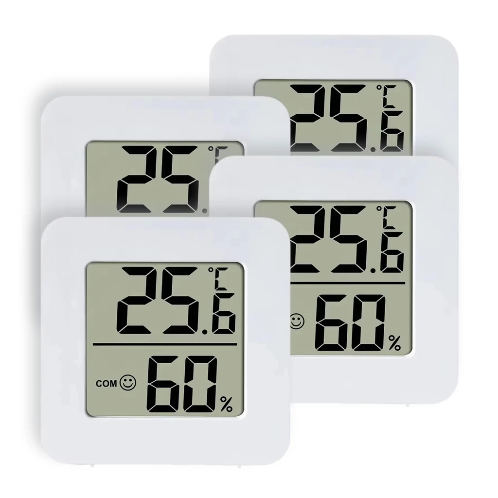 Xprotector Xpro Mini Digitális Hőmérséklet és Páratartalommérő - Fehér - 4 darabos pakk