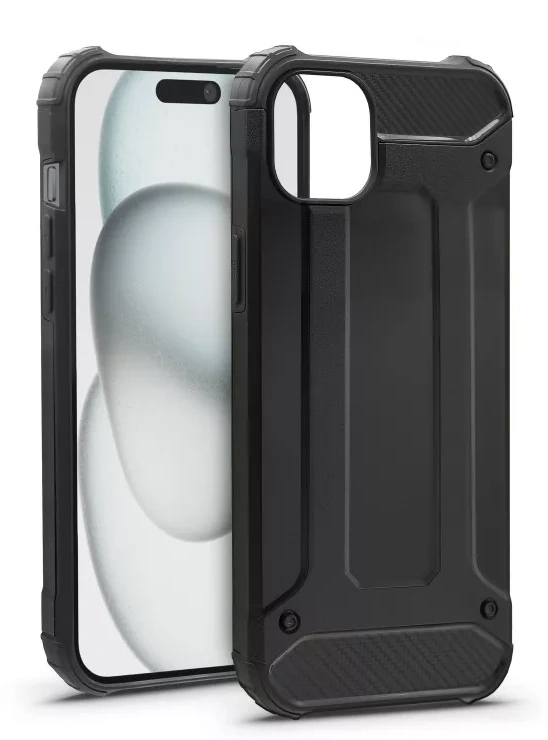 Apple iPhone 15 Plus ütésálló hátlap - Armor - fekete