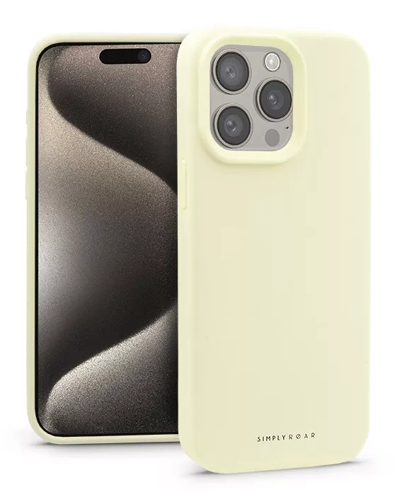 Apple iPhone 15 Pro Max szilikon hátlap - Roar Cloud Skin - sárga