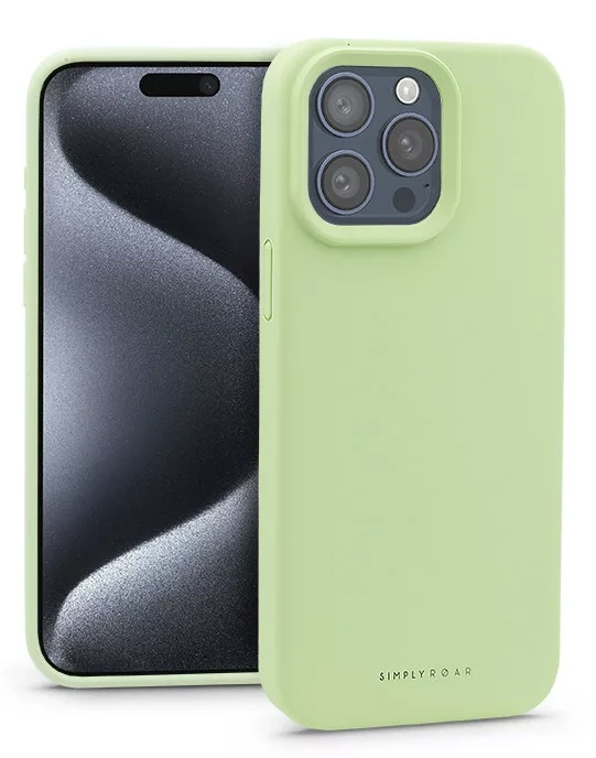 Apple iPhone 15 Pro Max szilikon hátlap - Roar Cloud Skin - zöld