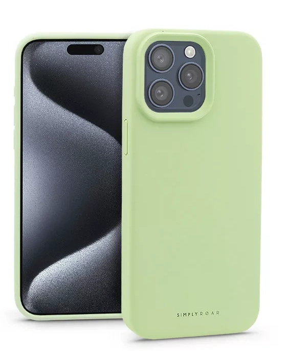 Apple iPhone 15 Pro szilikon hátlap - Roar Cloud Skin - zöld