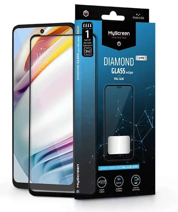 Motorola Moto G40/G60/G60s edzett üveg képernyővédő fólia - MyScreen Protector  Diamond Glass Lite Edge2.5D Full Glue - black