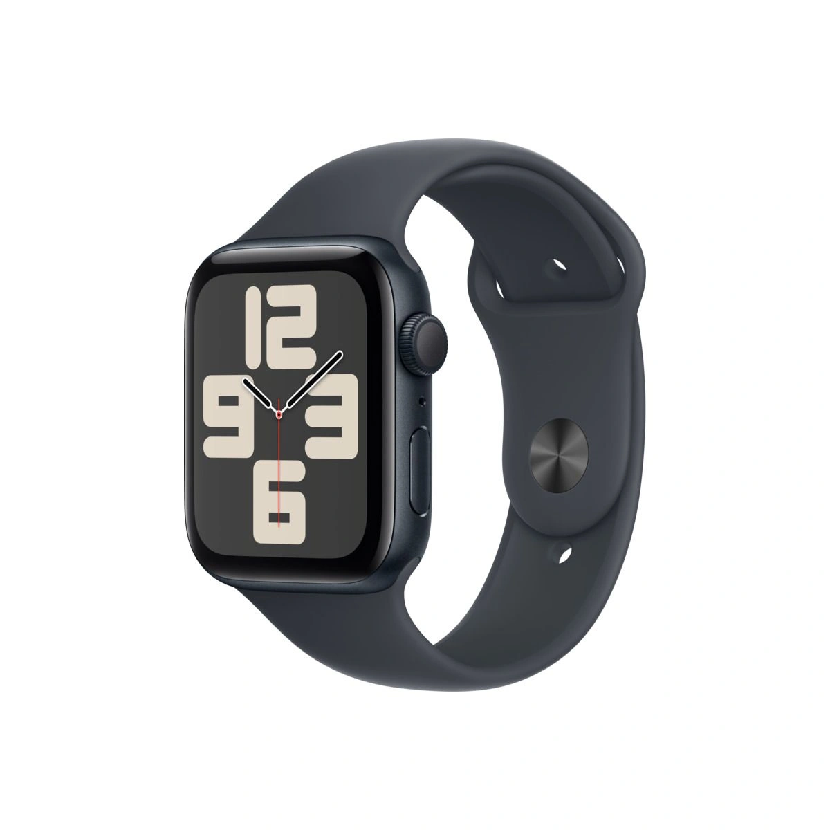Apple Watch SE (2024) GPS 44mm fekete alumínium tok - fekete sportszíj S/M