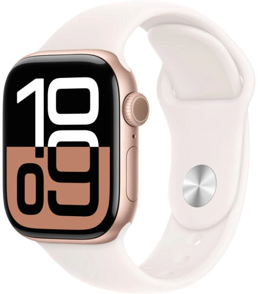 Apple Watch Series 10 GPS 46mm rozéarany alumínium tok - rózsaszín sportszíj (M/L)