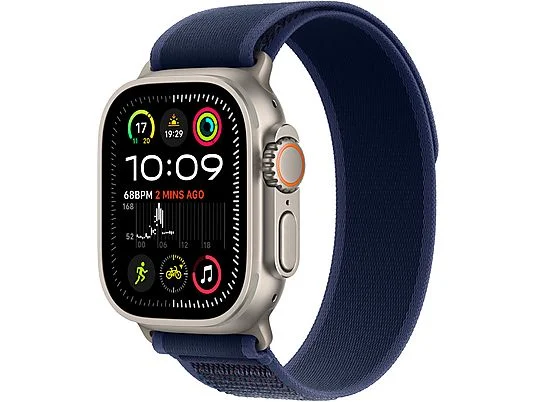 Apple Watch Ultra 2 49mm titántok - kék terep pánt (M/L)