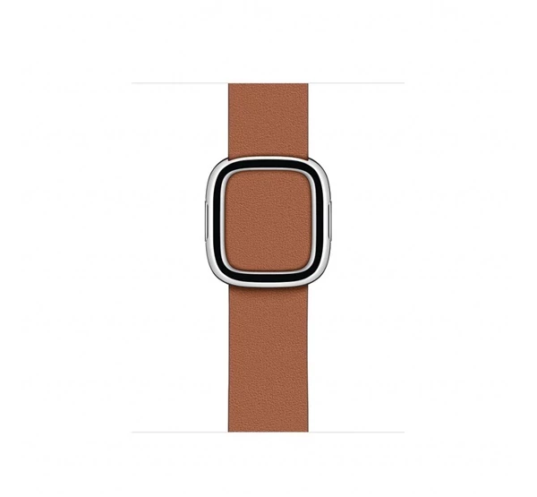 Apple Watch 38/40mm bőr szíj modern csattal, S méretű, vöröses barna