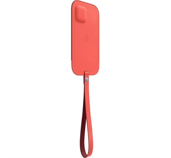 Apple iPhone 12 Pro Max MagSafe-rögzítésű bebújtatós bőr tok, pink citrus
