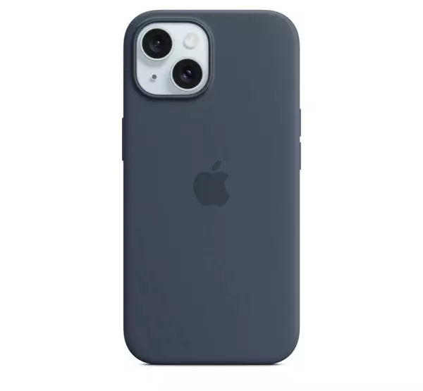 Apple iPhone 15 MagSafe szilikontok, viharkék