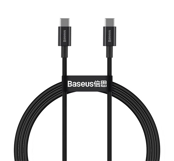 Baseus Superior Type-C - Type-C gyorstöltő adatkábel, 1m, fekete