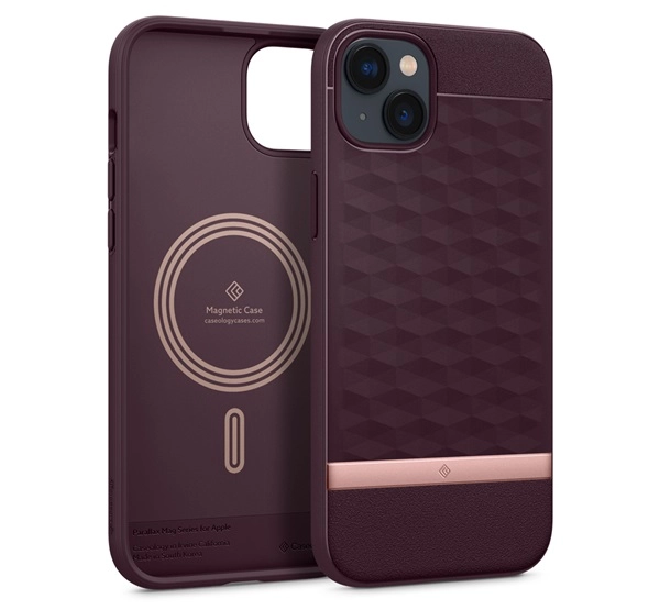 Caseology Parallax Apple iPhone 14 Plus Burgundy MagSafe tok, burgundi