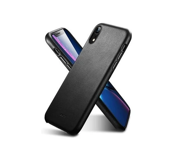ESR Oxford Leather hátlap tok Apple iPhone Xs Max, fekete