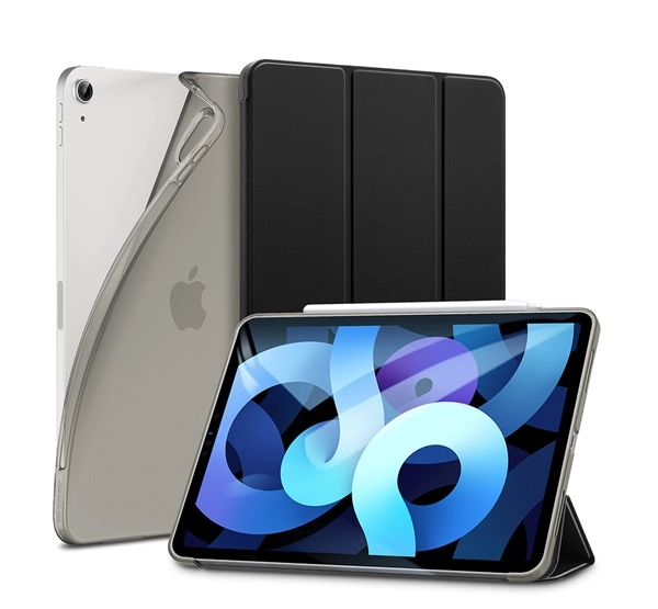 ESR Rebound Slim ultravékony szilikon flip tok Apple iPad Air 4 (2020), fekete