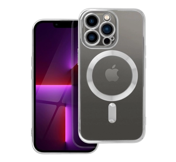 Electro Mag Apple iPhone 13 Pro MagSafe szilikon tok, ezüst