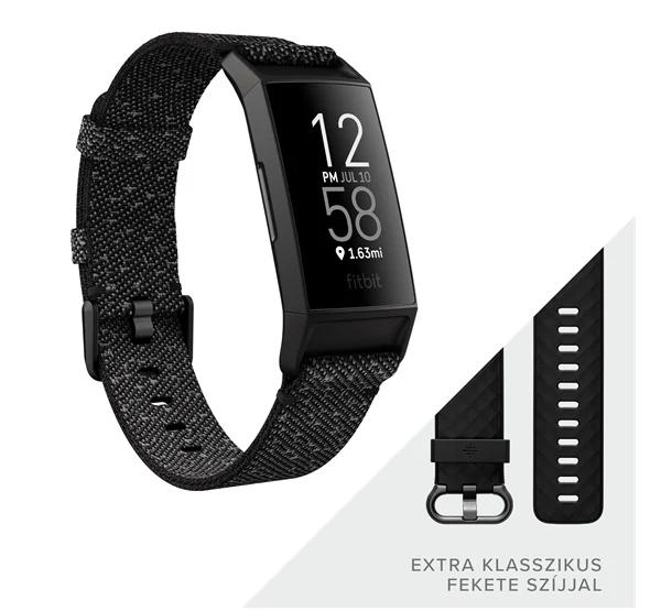 Fitbit Charge 4 aktivitásmérő Special Edition, Granite Black/ Fekete