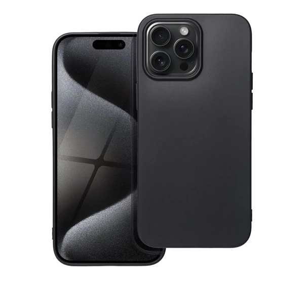 Forcell Soft Apple iPhone 15 Pro Max szilikon tok, fekete