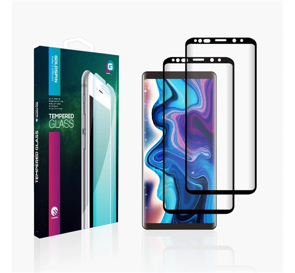 Goldspin Huawei Y6 2019 Nano Silk teljes kijelzős üvegfólia, fekete