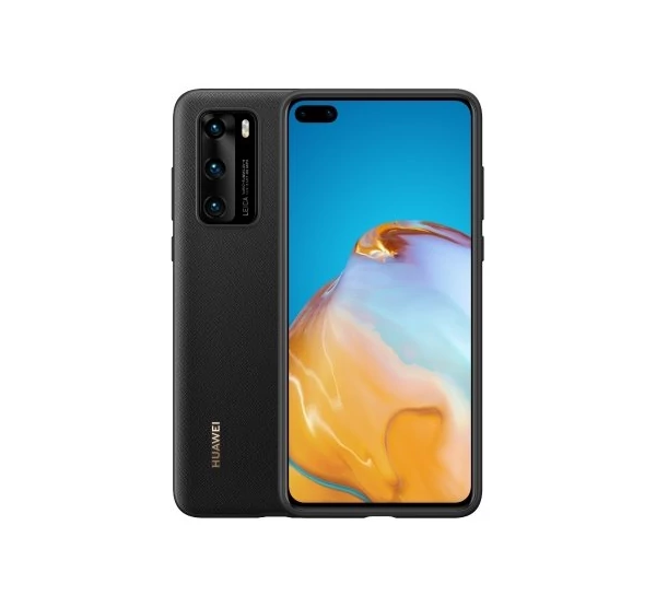 Huawei P40 Silicone Cover, gyári szilikon tok, fekete