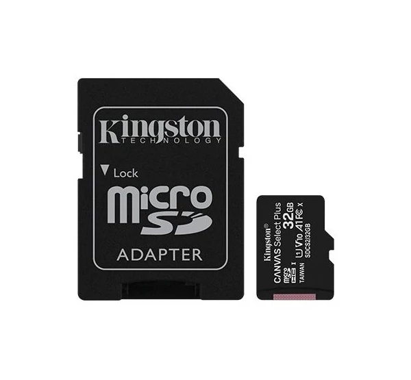 Kingston Canvas Select Plus microSDHC 32GB (Class 10), UHS-I memóriakártya adapterrel (SDCS2/32GB)