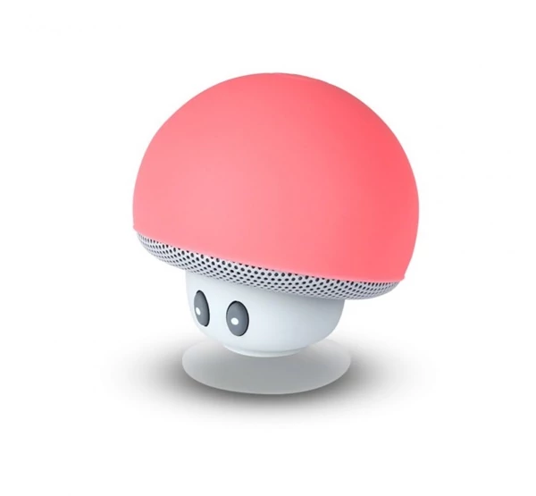 MOB Gomba alakú vízálló Bluetooth hangszóró és kihangosító, tapadókoronggal, piros