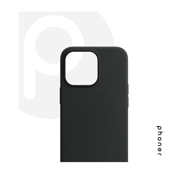 Phoner Apple iPhone 12 szilikon tok, fekete