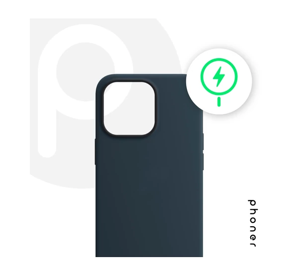 Phoner Apple iPhone 13 Magsafe szilikon tok, kék