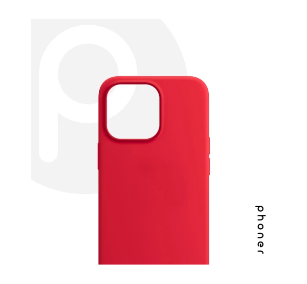 Phoner Apple iPhone 13 mini szilikon tok, piros