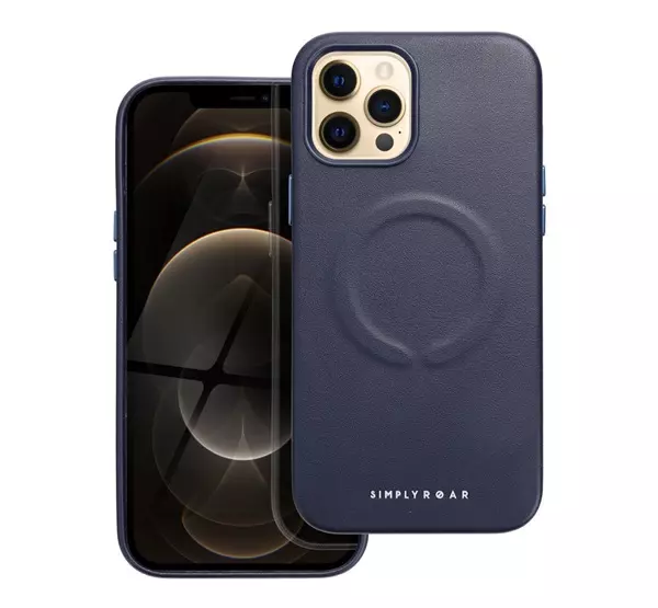 Roar Leather Magsafe iPhone 12 Pro Max eco bőr tok, kék