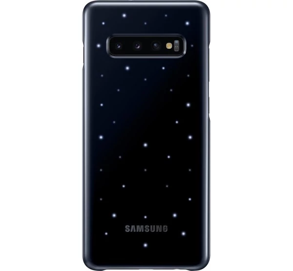 Samsung G975 Galaxy S10+ LED Cover, gyári tok, fekete EF-KG975CB
