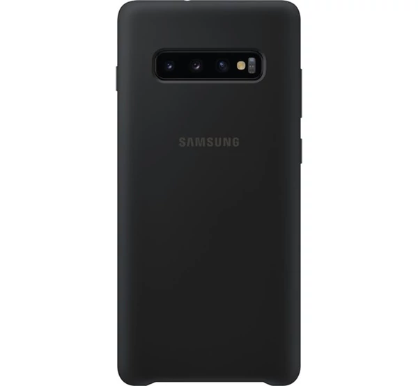 Samsung G975 Galaxy S10+ Silicone Cover, gyári szilikon tok, fekete, EF-PG975TB