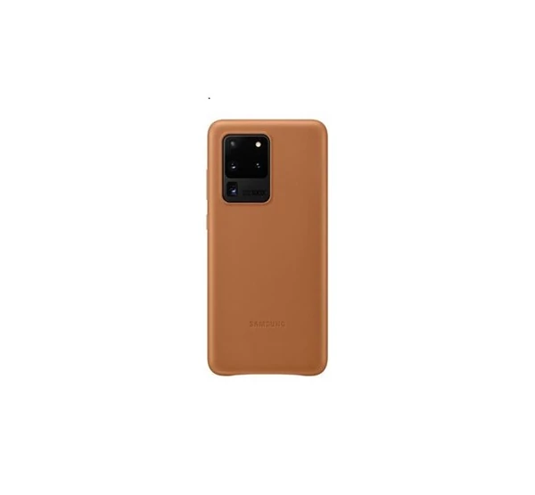 Samsung G988 Galaxy S20 Ultra Leather Cover gyári bőr tok, barna EF-VG988