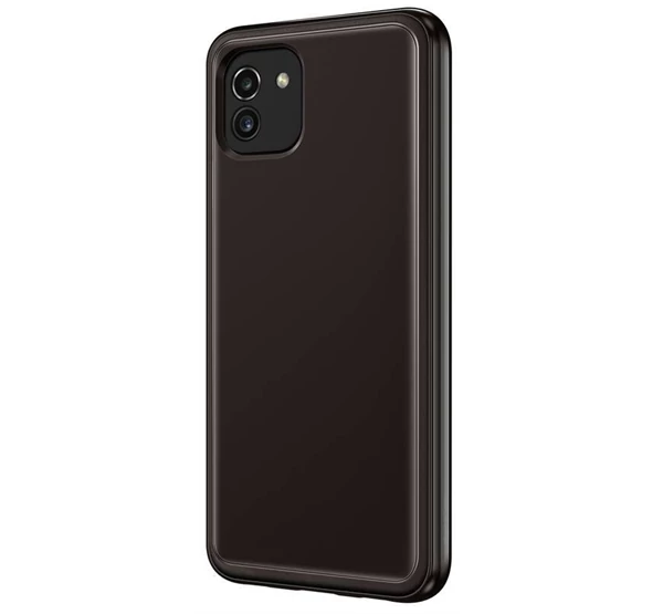 Samsung Galaxy A03 Soft Clear gyári szilikon tok, fekete, EF-QA036TB
