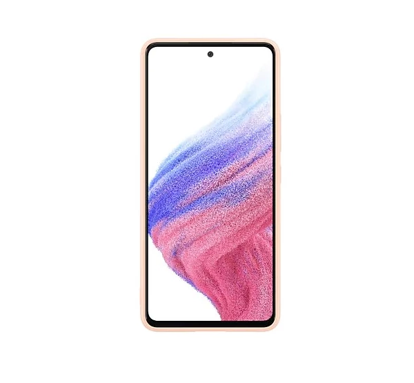 Samsung Galaxy A53 5G Silicone Cover, gyári szilikon tok, barack, EF-PA536TP