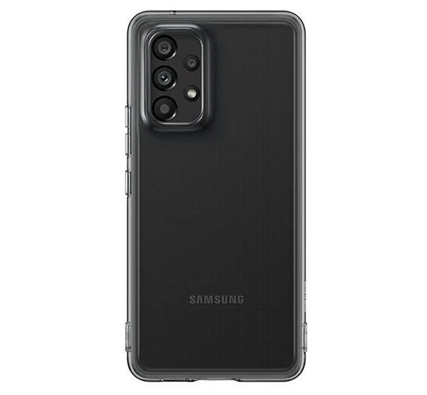 Samsung Galaxy A53 5G Soft Clear gyári szilikon tok, fekete, EF-QA536TB