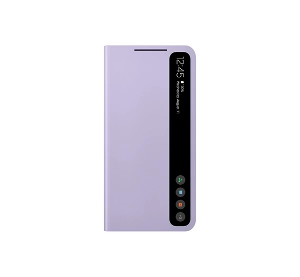 Samsung Galaxy S21 FE Clear View Cover, gyári flip tok, levendula, EF-ZG990CV