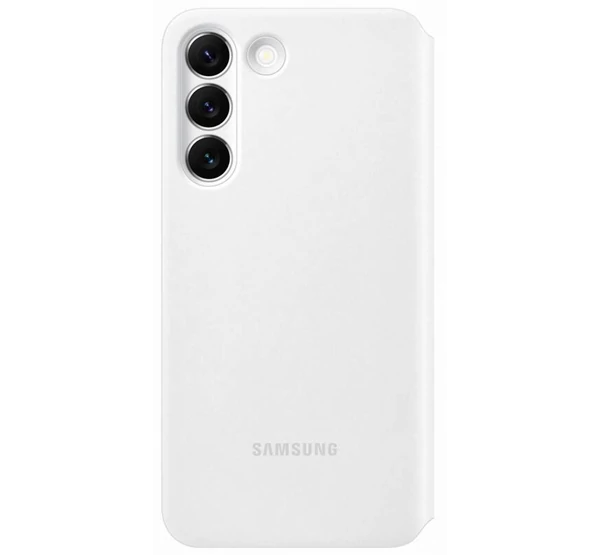 Samsung Galaxy S22 Clear View Cover, gyári flip tok, fehér, EF-ZS901CW