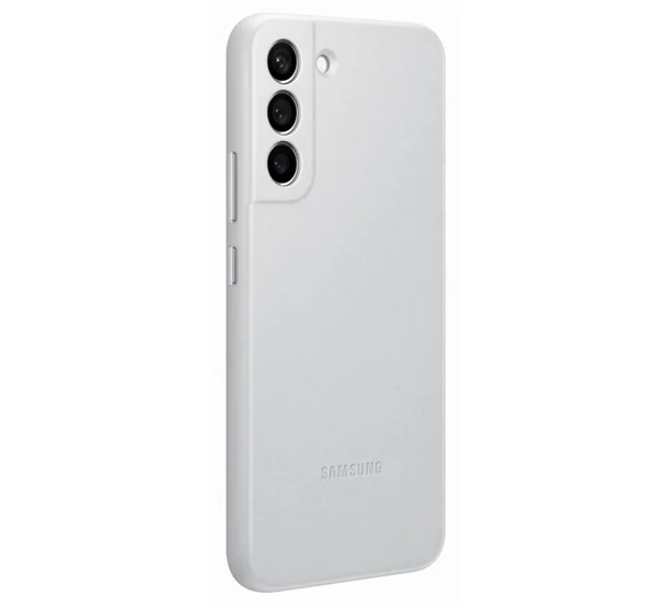 Samsung Galaxy S22+ Leather Cover, gyári bőr tok, szürke, EF-VS906LJ