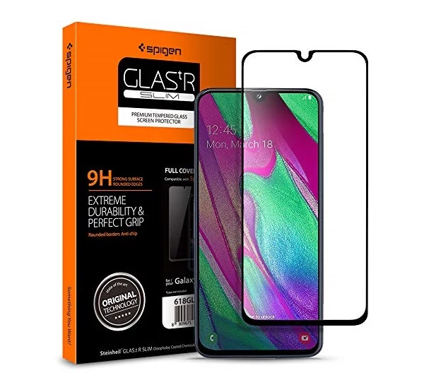 Spigen Glass FC Samsung Galaxy A40 Tempered kijelzővédő fólia